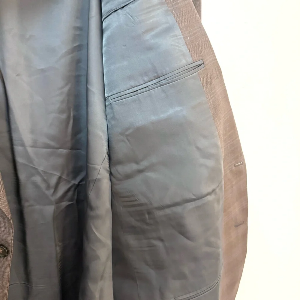 Burberry London Kensington Plaid Wool & Silk 2-Piece Suit – 46R / 42 Waist